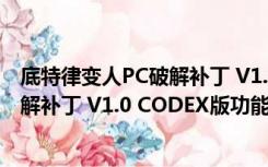 底特律变人PC破解补丁 V1.0 CODEX版（底特律变人PC破解补丁 V1.0 CODEX版功能简介）