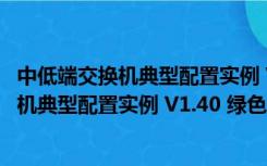 中低端交换机典型配置实例 V1.40 绿色免费版（中低端交换机典型配置实例 V1.40 绿色免费版功能简介）