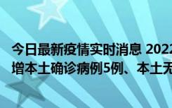 今日最新疫情实时消息 2022年11月7日0时至24时山东省新增本土确诊病例5例、本土无症状感染者58例