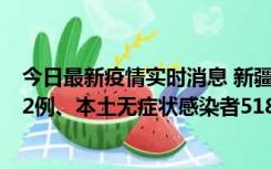 今日最新疫情实时消息 新疆乌鲁木齐市新增本土确诊病例32例、本土无症状感染者518例