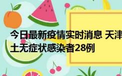 今日最新疫情实时消息 天津昨日新增本土确诊病例2例，本土无症状感染者28例