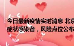 今日最新疫情实时消息 北京昌平新增4名确诊病例和4名无症状感染者，风险点位公布