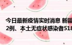 今日最新疫情实时消息 新疆乌鲁木齐市新增本土确诊病例32例、本土无症状感染者518例