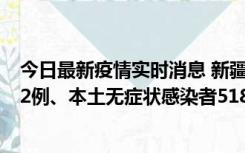 今日最新疫情实时消息 新疆乌鲁木齐市新增本土确诊病例32例、本土无症状感染者518例