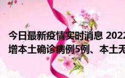 今日最新疫情实时消息 2022年11月7日0时至24时山东省新增本土确诊病例5例、本土无症状感染者58例