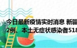 今日最新疫情实时消息 新疆乌鲁木齐市新增本土确诊病例32例、本土无症状感染者518例