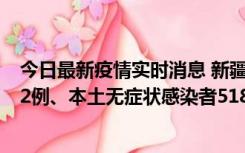 今日最新疫情实时消息 新疆乌鲁木齐市新增本土确诊病例32例、本土无症状感染者518例