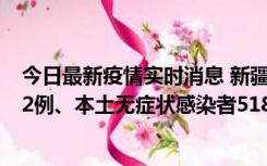 今日最新疫情实时消息 新疆乌鲁木齐市新增本土确诊病例32例、本土无症状感染者518例