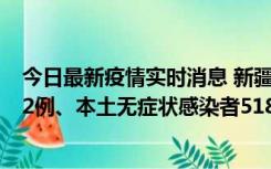 今日最新疫情实时消息 新疆乌鲁木齐市新增本土确诊病例32例、本土无症状感染者518例