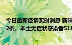 今日最新疫情实时消息 新疆乌鲁木齐市新增本土确诊病例32例、本土无症状感染者518例