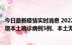 今日最新疫情实时消息 2022年11月7日0时至24时山东省新增本土确诊病例5例、本土无症状感染者58例