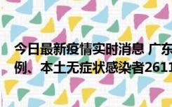 今日最新疫情实时消息 广东11月8日新增本土确诊病例592例、本土无症状感染者2611例