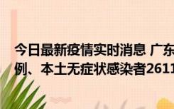 今日最新疫情实时消息 广东11月8日新增本土确诊病例592例、本土无症状感染者2611例