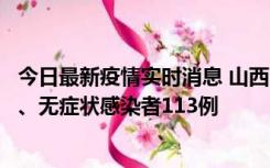 今日最新疫情实时消息 山西11月8日新增本土确诊病例69例、无症状感染者113例