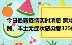 今日最新疫情实时消息 黑龙江11月9日新增本土确诊病例9例、本土无症状感染者325例