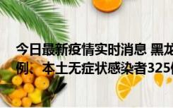 今日最新疫情实时消息 黑龙江11月9日新增本土确诊病例9例、本土无症状感染者325例