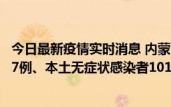 今日最新疫情实时消息 内蒙古11月9日新增本土确诊病例107例、本土无症状感染者1019例