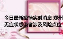 今日最新疫情实时消息 郑州市通报新增新冠肺炎确诊病例和无症状感染者涉及风险点位