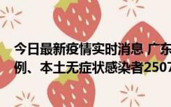 今日最新疫情实时消息 广东11月9日新增本土确诊病例500例、本土无症状感染者2507例