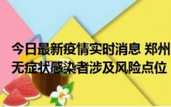 今日最新疫情实时消息 郑州市通报新增新冠肺炎确诊病例和无症状感染者涉及风险点位