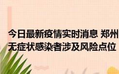 今日最新疫情实时消息 郑州市通报新增新冠肺炎确诊病例和无症状感染者涉及风险点位