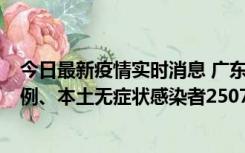 今日最新疫情实时消息 广东11月9日新增本土确诊病例500例、本土无症状感染者2507例
