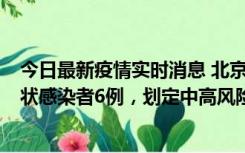 今日最新疫情实时消息 北京通州区新增确诊病例2例、无症状感染者6例，划定中高风险区