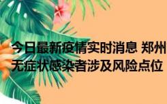 今日最新疫情实时消息 郑州市通报新增新冠肺炎确诊病例和无症状感染者涉及风险点位