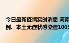 今日最新疫情实时消息 河南11月9日新增本土确诊病例178例、本土无症状感染者1065例