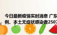 今日最新疫情实时消息 广东11月9日新增本土确诊病例500例、本土无症状感染者2507例