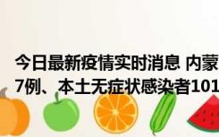 今日最新疫情实时消息 内蒙古11月9日新增本土确诊病例107例、本土无症状感染者1019例