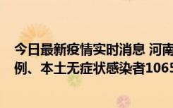 今日最新疫情实时消息 河南11月9日新增本土确诊病例178例、本土无症状感染者1065例