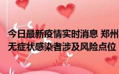 今日最新疫情实时消息 郑州市通报新增新冠肺炎确诊病例和无症状感染者涉及风险点位