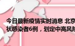 今日最新疫情实时消息 北京通州区新增确诊病例2例、无症状感染者6例，划定中高风险区