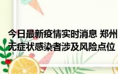 今日最新疫情实时消息 郑州市通报新增新冠肺炎确诊病例和无症状感染者涉及风险点位