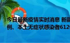 今日最新疫情实时消息 新疆乌鲁木齐新增本土确诊病例29例、本土无症状感染者612例