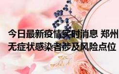 今日最新疫情实时消息 郑州市通报新增新冠肺炎确诊病例和无症状感染者涉及风险点位