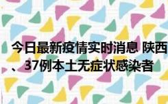 今日最新疫情实时消息 陕西11月9日新增12例本土确诊病例、37例本土无症状感染者