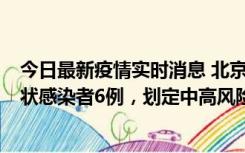 今日最新疫情实时消息 北京通州区新增确诊病例2例、无症状感染者6例，划定中高风险区