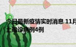 今日最新疫情实时消息 11月10日0-13时，哈尔滨市新增本土确诊病例4例