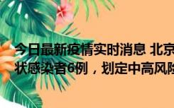 今日最新疫情实时消息 北京通州区新增确诊病例2例、无症状感染者6例，划定中高风险区