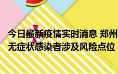 今日最新疫情实时消息 郑州市通报新增新冠肺炎确诊病例和无症状感染者涉及风险点位