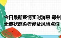 今日最新疫情实时消息 郑州市通报新增新冠肺炎确诊病例和无症状感染者涉及风险点位