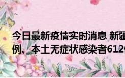 今日最新疫情实时消息 新疆乌鲁木齐新增本土确诊病例29例、本土无症状感染者612例