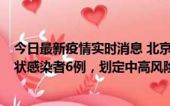 今日最新疫情实时消息 北京通州区新增确诊病例2例、无症状感染者6例，划定中高风险区