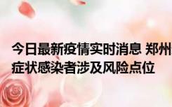 今日最新疫情实时消息 郑州通报新增新冠肺炎确诊病例和无症状感染者涉及风险点位