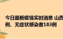 今日最新疫情实时消息 山西11月10日新增本土确诊病例53例、无症状感染者183例