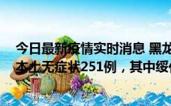 今日最新疫情实时消息 黑龙江11月10日新增本土确诊9例、本土无症状251例，其中绥化市235例