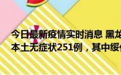 今日最新疫情实时消息 黑龙江11月10日新增本土确诊9例、本土无症状251例，其中绥化市235例