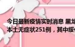 今日最新疫情实时消息 黑龙江11月10日新增本土确诊9例、本土无症状251例，其中绥化市235例